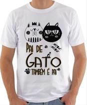 camiseta com frases divertidas pai de gato também é pai