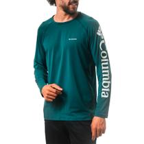Camiseta Com Proteção M/L Aurora Estampa Manga Verde Floresta - Columbia