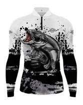 Camiseta Com Proteção Solar de Pescaria Trairao Traira New Fisher Seca Rápido