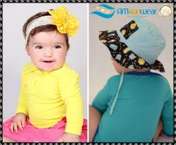 Camiseta com Proteção UV Polo Bebê-tamanho G- veste entre 06 a 09 meses