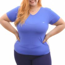 Camiseta com recortes fitness Plus Size Selene