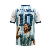 Camiseta Comemorativa Edição Limitada Estampa Rei Do Futebol Maradona Top Esportivo De Verão
