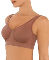 Camiseta confortável Bra FeelinGirl No Underwire Sutiã Mocha L