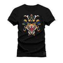 Camiseta Confortável Estampada Nexstar 100% Algodão Guerreiro Leão
