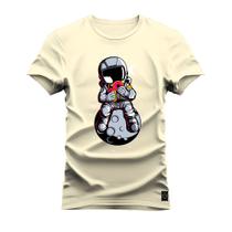 Camiseta Confortável Premium Estampada Astronauta Luinha