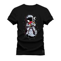 Camiseta Confortável Premium Estampada Astronauta Luinha