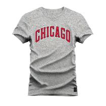 Camiseta Confortável Premium Estampada Chicago Hom