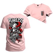 Camiseta Confortável Premium Estampada FearLess Frente Costas