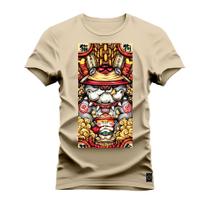 Camiseta Confortável Premium Estampada Gato Orietal