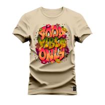 Camiseta Confortável Premium Estampada Good Viber Only