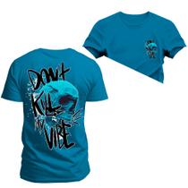 Camiseta Confortável Premium Estampada Kill Vibe Frente Costas