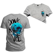 Camiseta Confortável Premium Estampada Kill Vibe Frente Costas