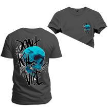 Camiseta Confortável Premium Estampada Kill Vibe Frente Costas