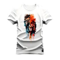 Camiseta Confortável Premium Estampada Leões