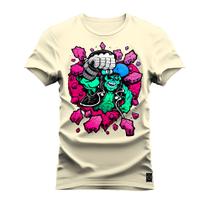 Camiseta Confortável Premium Estampada Love Monkey