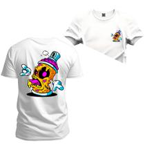 Camiseta Confortável Premium Estampada Spray Frente Costas