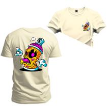 Camiseta Confortável Premium Estampada Spray Frente Costas