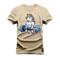 Camiseta Confortável Premium Estampada Unicornio Maromba