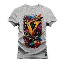 Camiseta Confortável Premium Estampada V struments