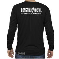 Camiseta Construção Civil Camisa Obras Reformas Manga Longa - Dking Creative