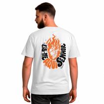 Camiseta Coração em Chamas Eis-me Aqui Senhor