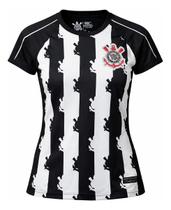 Camiseta corinthians babylook fem dry raglan -