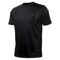 Camiseta corinthians brasão bordado preto coimbra