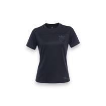 Camiseta Corinthians Feminina All Black Logo Gel Oficial -