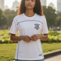 Camiseta Corinthians Feminina Fitness Estampada Licenciada