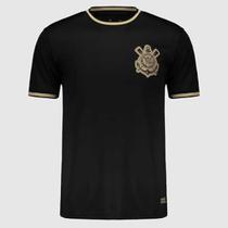 Camiseta corinthians gola e punho dourado símbolo coimbra - Camiseta corinthians gola e punho dourado símbolo coimbra -