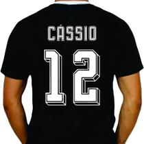 Camiseta Corinthians Jacquard Cássio 12 Preta