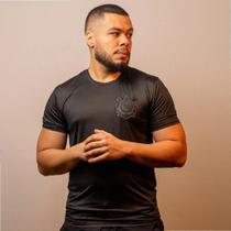 Camiseta Corinthians Oficial Masculina All Black Leve DryFit Camiseta Corinthians Oficial Masculina All Black Leve DryFit