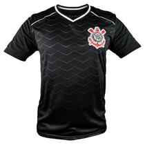 Camiseta Corinthians Preto Masculina Estilo Gola V Original