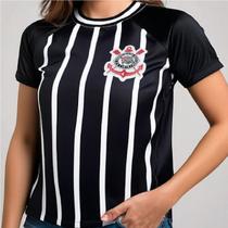 Camiseta Corinthians Raglan Recorte - Feminina