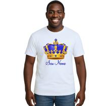 Camiseta Coroa Azul Príncipe Realeza Estampa Personalizada