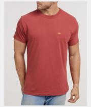 Camiseta coroa basica vermelho estonado masculina