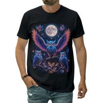 Camiseta Coruja Sabedoria Noite Mistério Olhar Inteligente Camiseta Coruja Sabedoria Noite Mistério Olhar Inteligente
