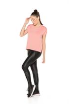 Camiseta Costas em Tela e Abertura Lateral Sperafico Viscolycra Coral Camiseta Costas em Tela e Abertura Lateral Sperafico Viscolycra Coral