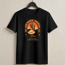 Camiseta Country 100% algodão Western Camisa Casual Estilosa Cowboy