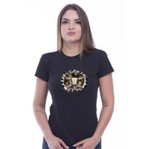 Camiseta Country Baby Look Feminina Cant Be Tamed Manga Curta Para Rodeio Festa