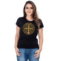 Camiseta Country Feminina Algodão Gola Redonda Manga Curta