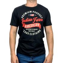 Camiseta Country Masculina Bandeira Usa Indian Farm