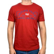 Camiseta Country Masculina Bandeira Usa Vermelho Indian Farm