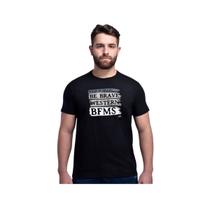 Camiseta Country Preta Masculina BF///MS Horse Courage - Ref.CM518