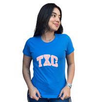 Camiseta Country T-shirt Feminina Custom Azul Royal TXC Original Camiseta Country T-shirt Feminina Custom Azul Royal TXC Original