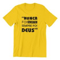 Camiseta Cristã I Believe Excluisiva Nunca foi sorte, sempre foi Deus Camiseta Cristã I Believe Excluisiva Nunca foi sorte, sempre foi Deus