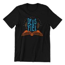 Camiseta Cristã I Believe Exclusiva Deus é Fiel Bíblia Aberta Camiseta Cristã I Believe Exclusiva Deus é Fiel Bíblia Aberta