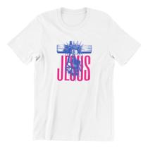 Camiseta Cristã I Believe Exclusiva Jesus Crucificado Estilizado Camiseta Cristã I Believe Exclusiva Jesus Crucificado Estilizado
