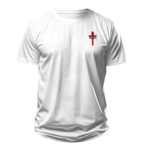 Camiseta Cristã Masculina - Eu me rendo Branca Camiseta Cristã Masculina - Eu me rendo Branca