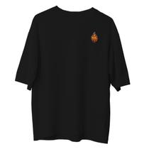 Camiseta Cristã Oversized - E todos foram cheios Preta Camiseta Cristã Oversized - E todos foram cheios Preta